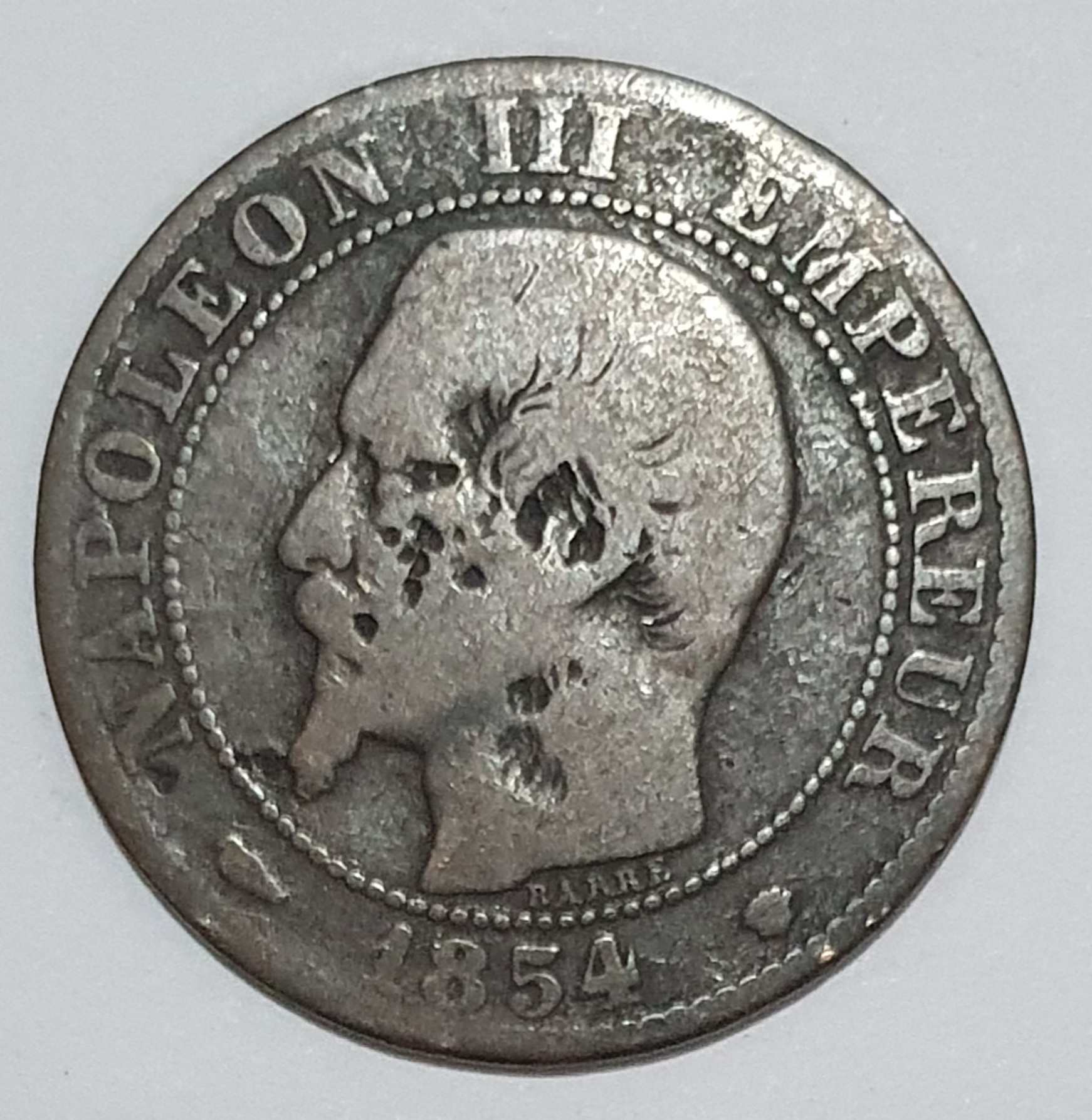 1854-France-5-Centimes-Coin-With-Over-Mint-Mark,